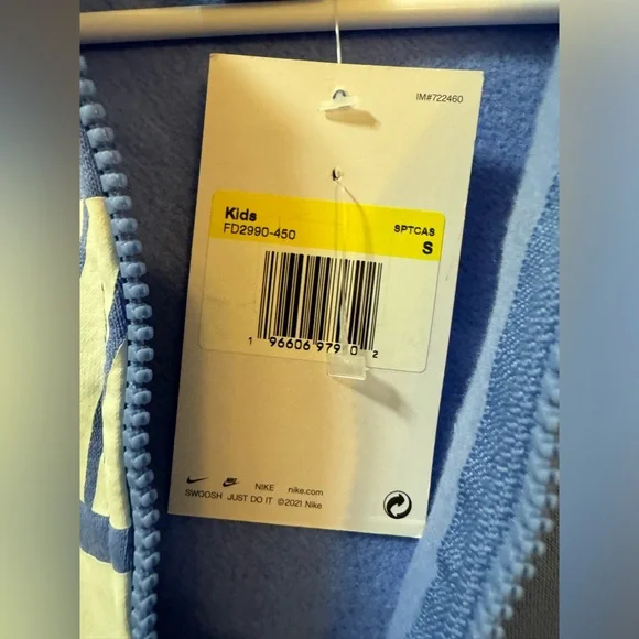 Nike Kids Sportswear Club Fleece Full Zip Hoodie size S - Picture 3 of 4